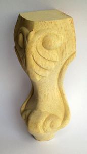 table leg, wooden knob